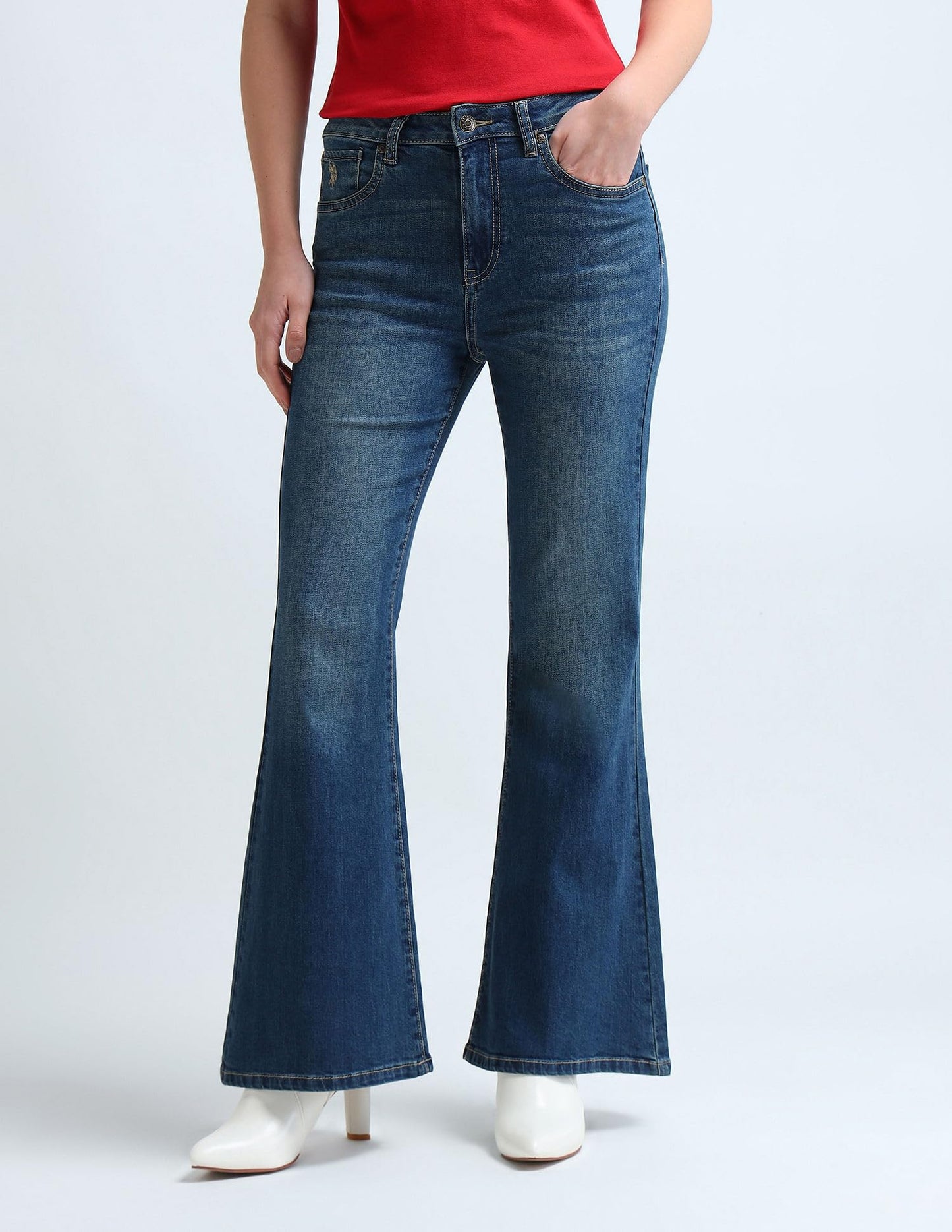 U.S. POLO ASSN. Women's Loose Jeans (UWAW24JEN183_Blue