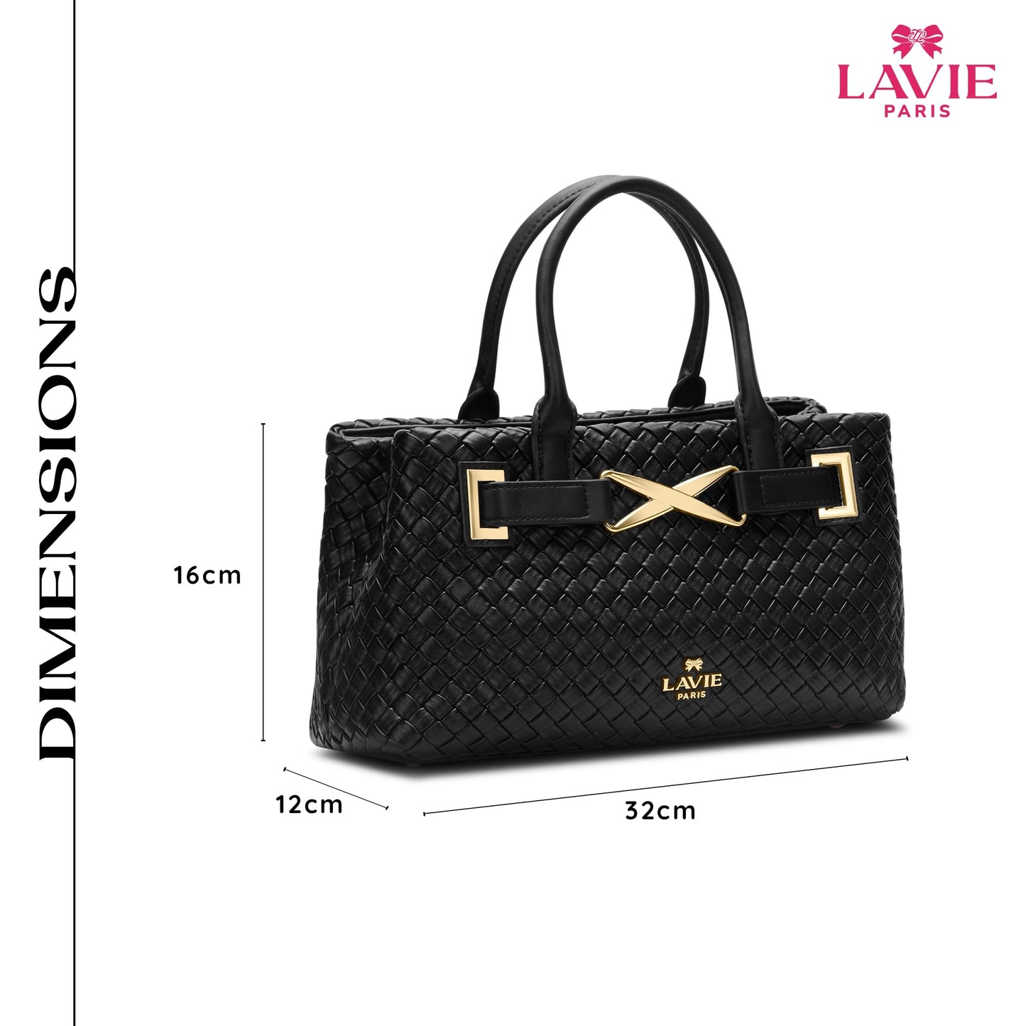 Lavie Paris Women's Bleuet HZ Medium Satchel Bag | Satchel Handbag for Work | Ladies Purse | Stylish Shoulder Bag | Gift for Women