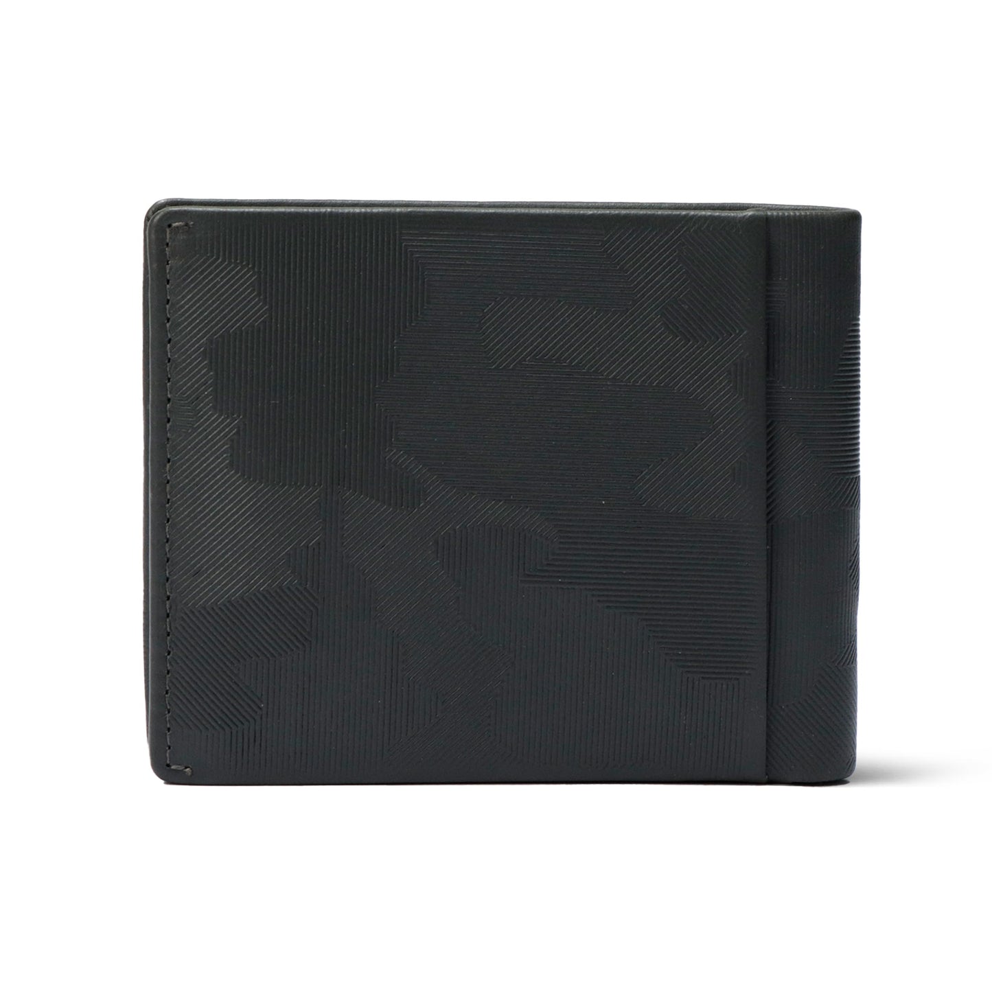Police Men's Genuine Camou Leather Slim Wallet | 8 Card Slots with 2 Currency Compartments | Elegant, Durable & Functional | Ideal for Everyday Use & Gifting I Jet Black