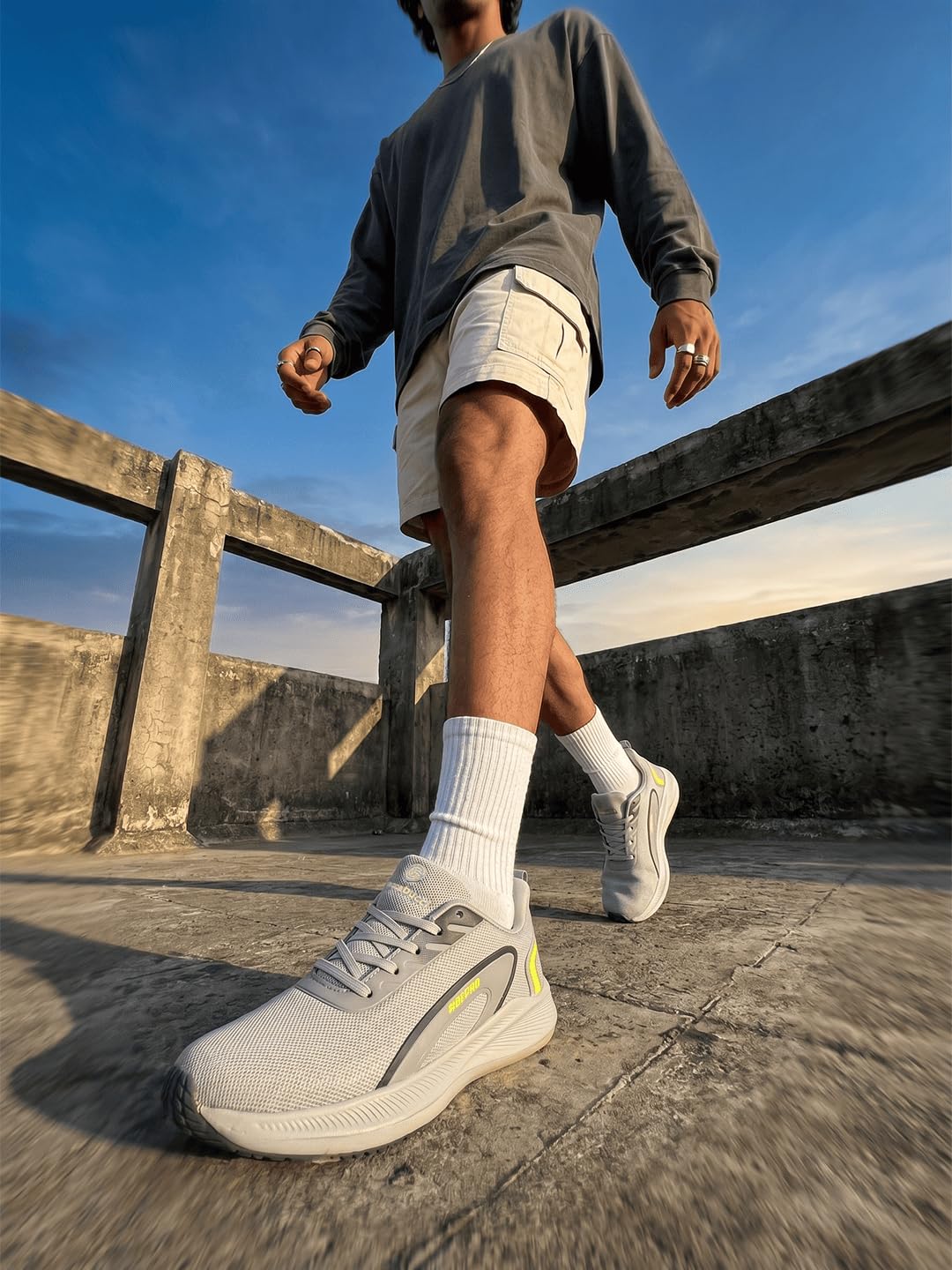 Bacca Bucci Men's Essential Your Everyday All Purpose Walking Running Casual Shoes (Grey, 12)