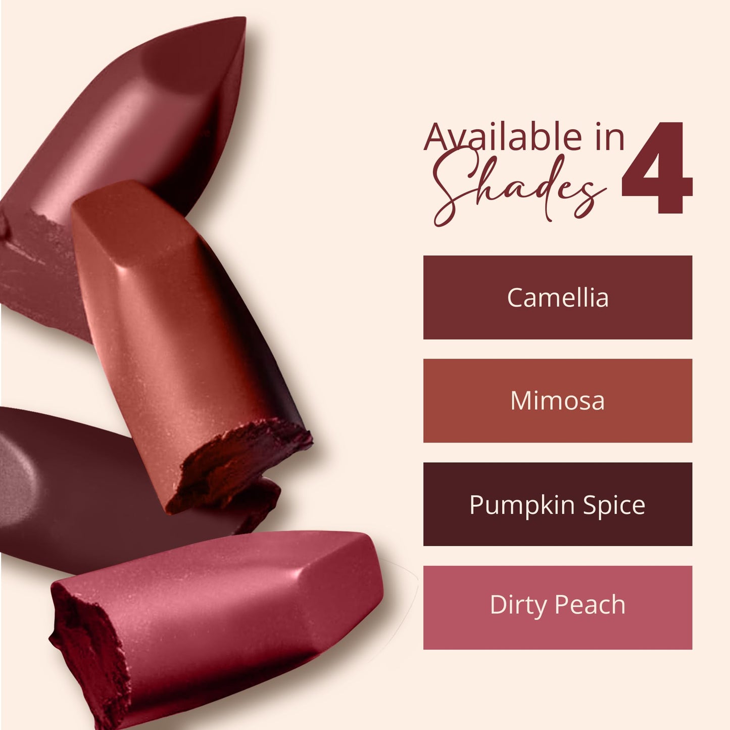 Carlton London Velvet Satin Glitterati Bullet Long Stay Lipstick |Enriched with Vitamin E, Castor oil | Intense Colour, Moisturised Lips, Smooth & Light |Upto 8 hrs - 4Gm. (Dirty Peach)