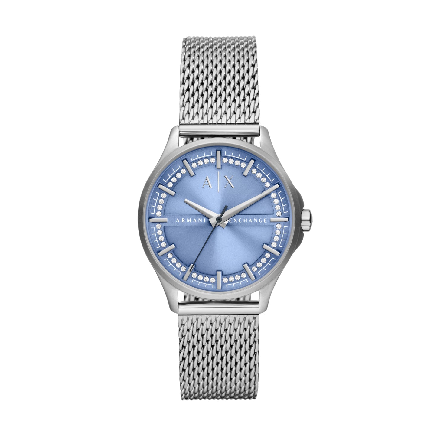 Armani Exchange Stainless Steel Analog Blue Dial Women's Watch-Ax5275, Band Color:Silver