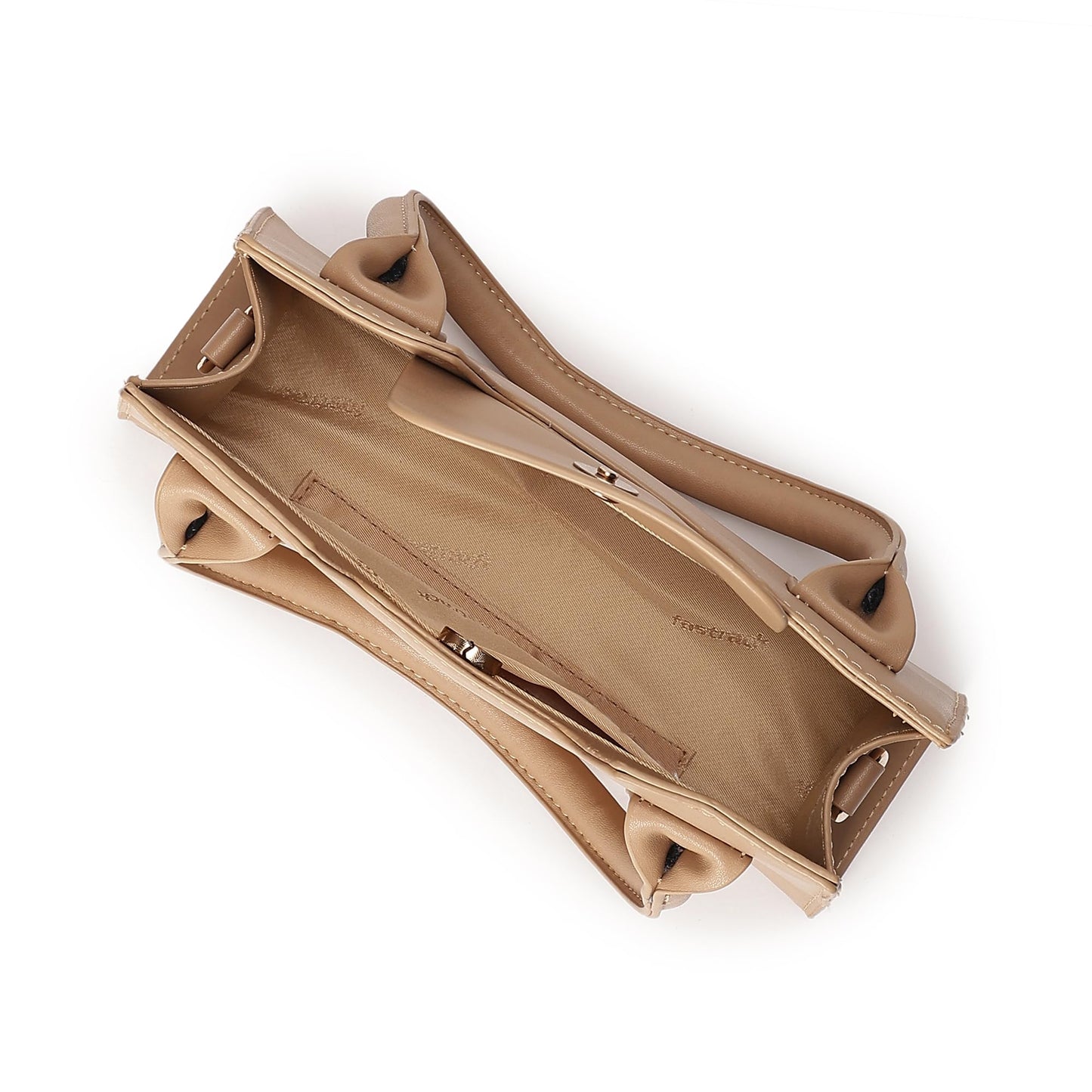 Fastrack Solid Handheld Bag For Women, Girls and Ladies | with Detachable Sling Strap | Ladies Purse Handbag | Trendy Handbags | Dual Carry Handbag, Beige