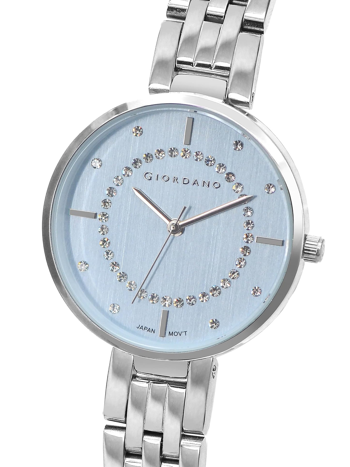 Giordano Analog Stylish Watch for Women Water Resistant Fashion Watch Round Shape with 3 Hand Mechanism Wrist Watch to Compliment Your Look/Ideal Gift for Female - GZ-60077-33