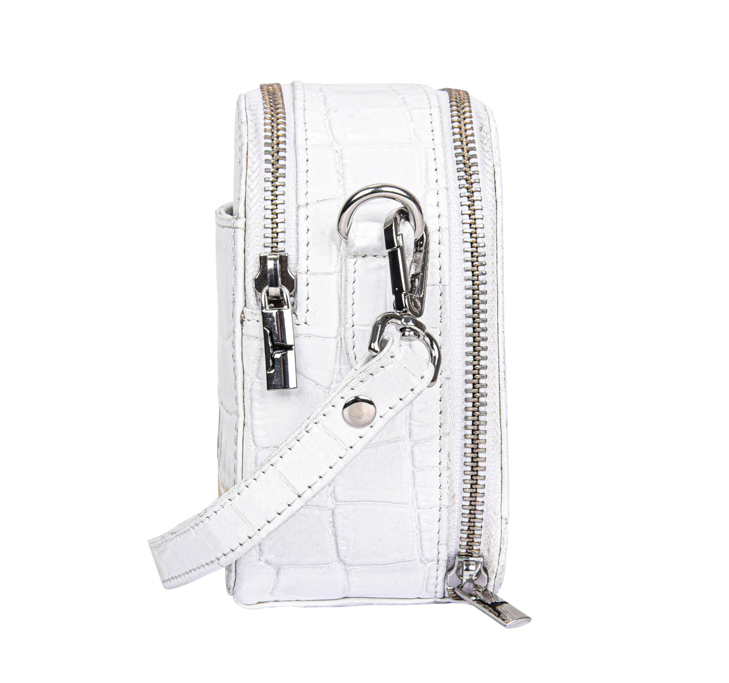 URBAN FOREST Emma Printed White Leather Sling Bag for Women