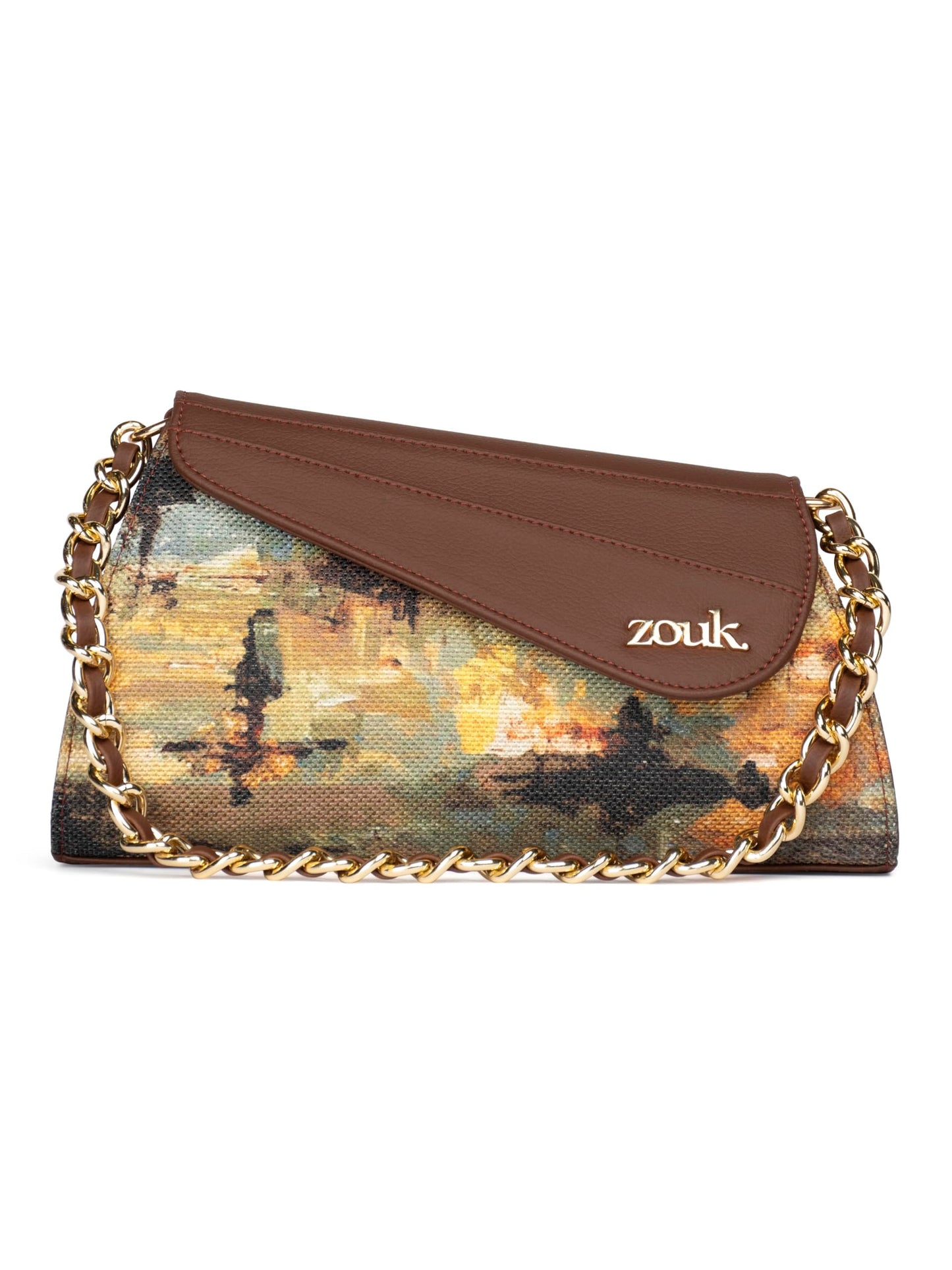 ZOUK Rhea Kapoor Mini Shoulder Bag - Bombay Tapestry | Vegan Leather Shoulder Bag for Women | Multicolor