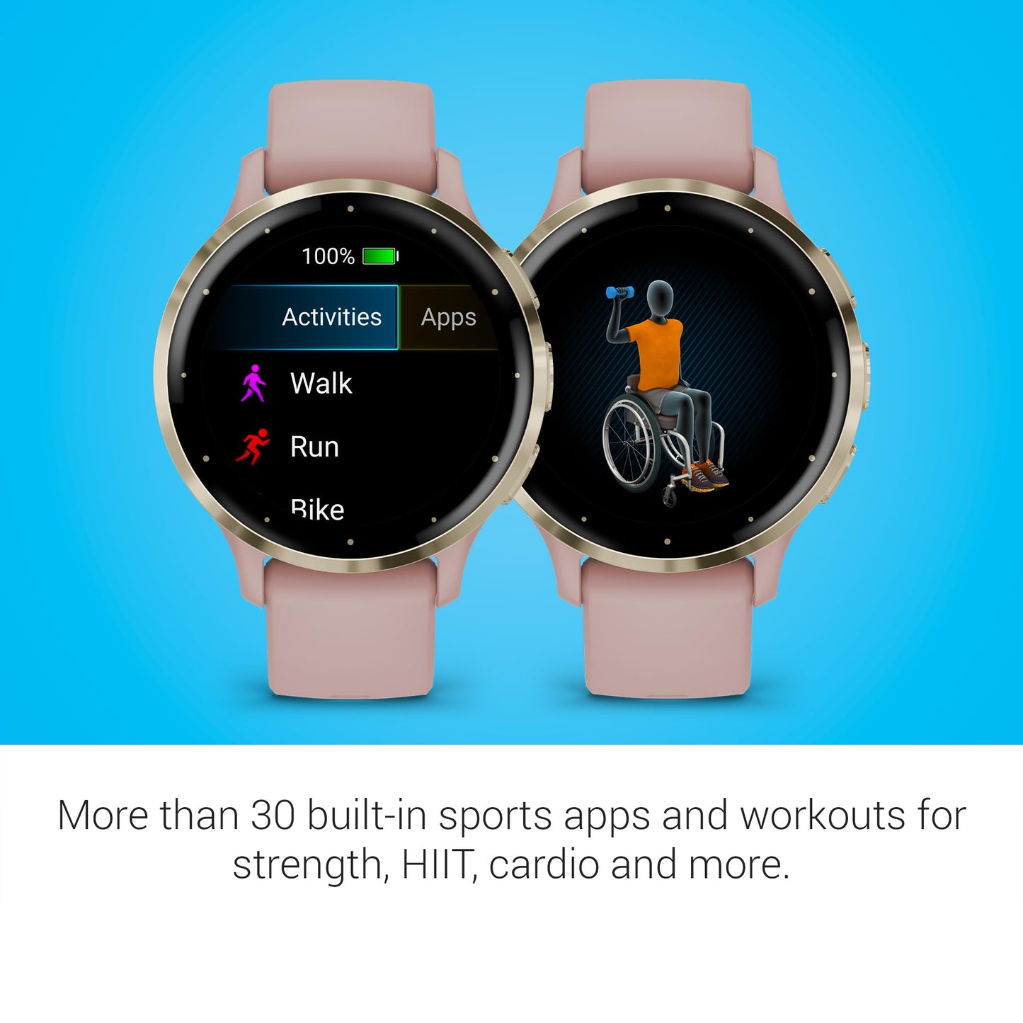 Garmin Venu 3S, GPS Smartwatch AMOLED Display 41 mm Watch, Advanced Health and Fitness Features, Up to 14 Days of Battery, Wheelchair Mode | GPS, WI-FI | GPS, WI-FI, DUST Rose + Soft Gold