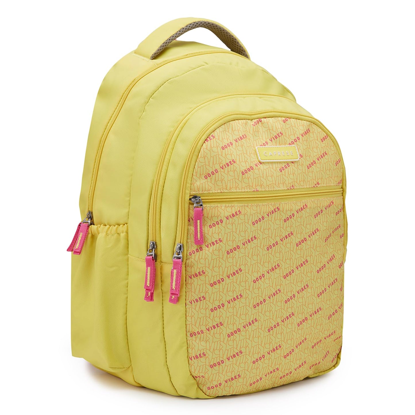 Caprese Zoe School Backpack | Backpack for Women | Yellow (Large)
