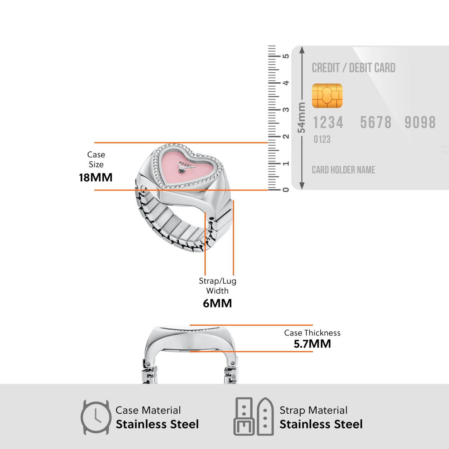 Fossil Analog Pink Dial Women's Watch-ES5408