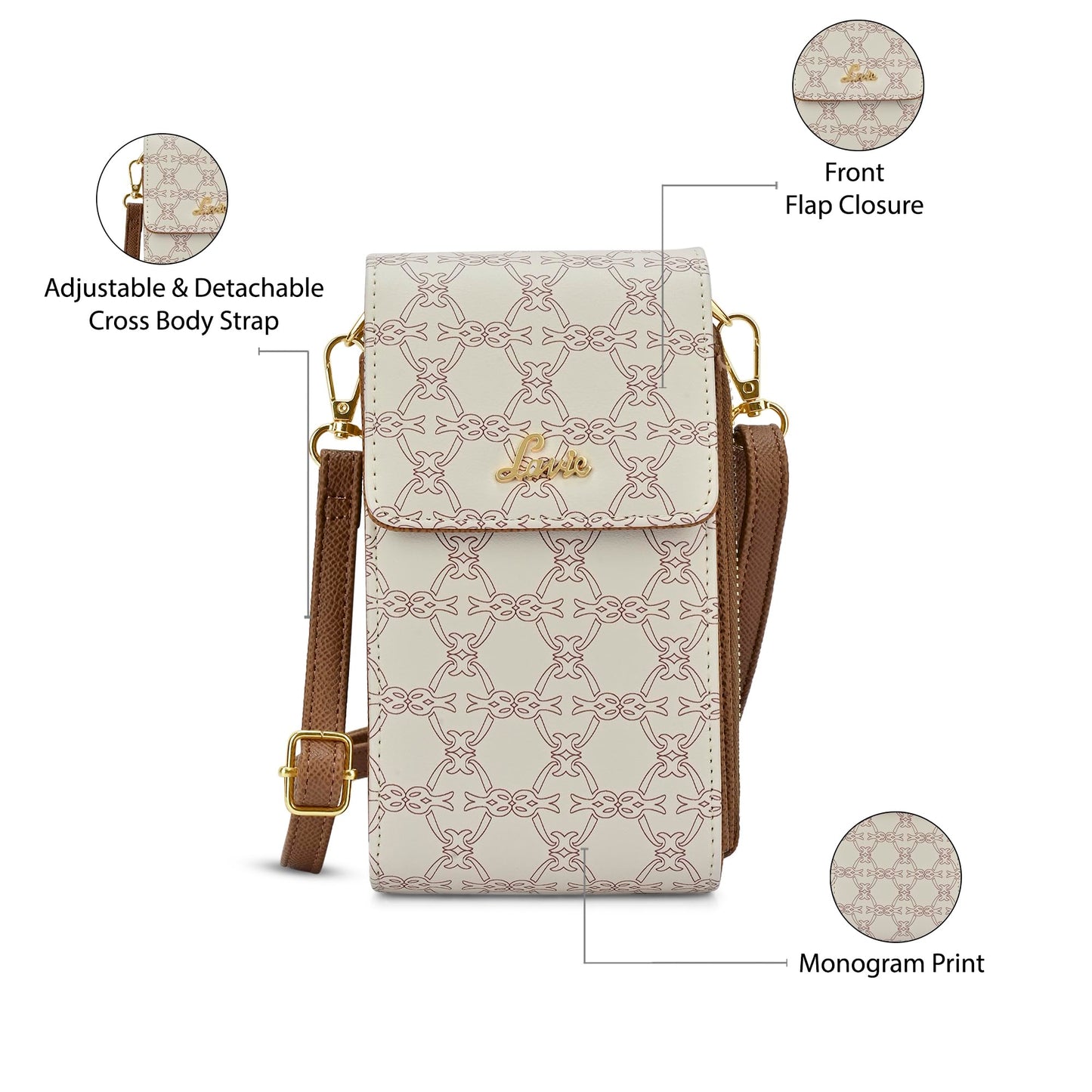 Lavie Women's Zally Vertical Zip Mup Wallet | Gift for Women