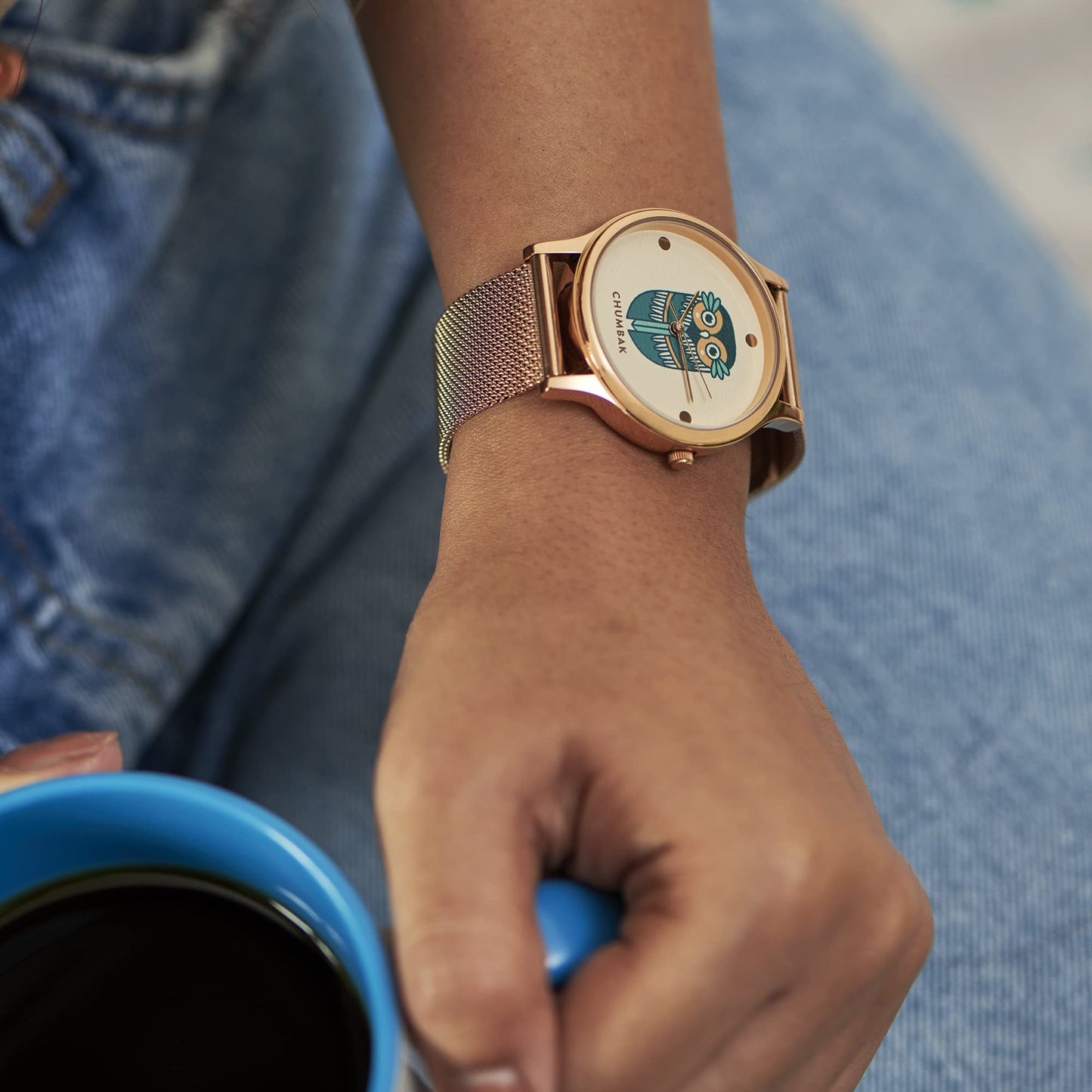 TEAL BY CHUMBAK Round Dial Analog Hand Watch for Women, Gifts for Women/Girls/Ladies, Stylish Fashion Watch for Casual/Work