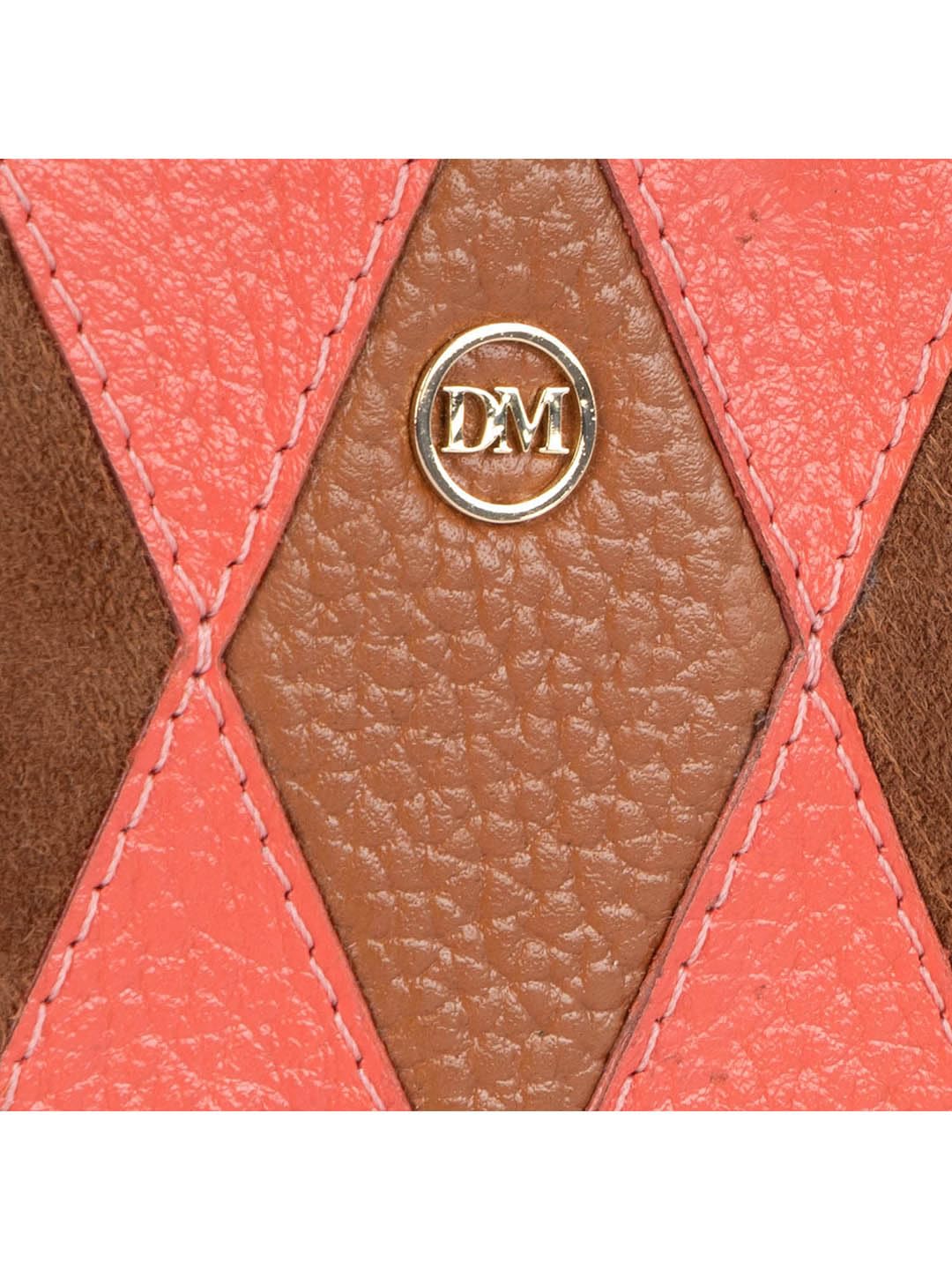 Da Milano Genuine Leather Red Ladies Wallet (10168)