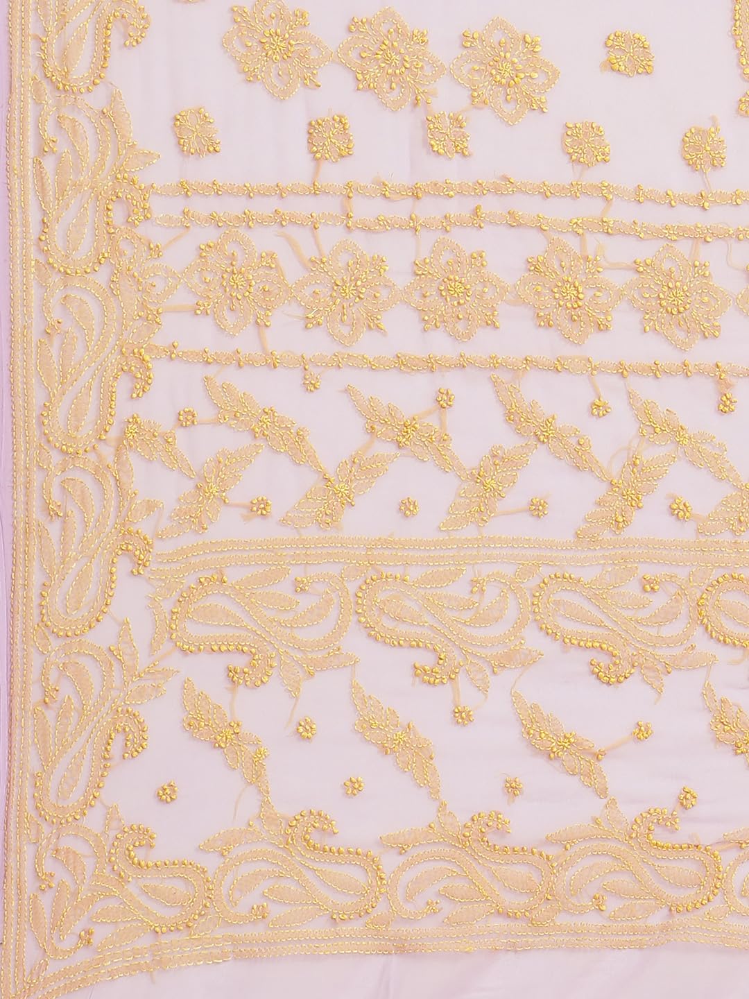 Ada Hand Embroidered Lucknow Chikankari Women's Georgette Saree with Unstitched Blouse Piece A311194 Mauve