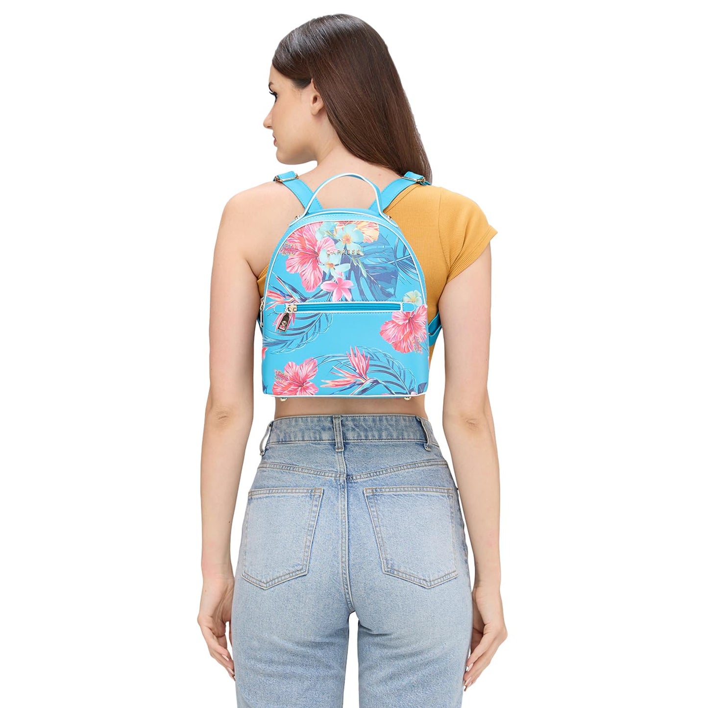 Caprese RENEE FASHION BACKPACK MEDIUM BLUE | WOMEN'S STYLISH BACKPACK | THE KIARA COLLECTION