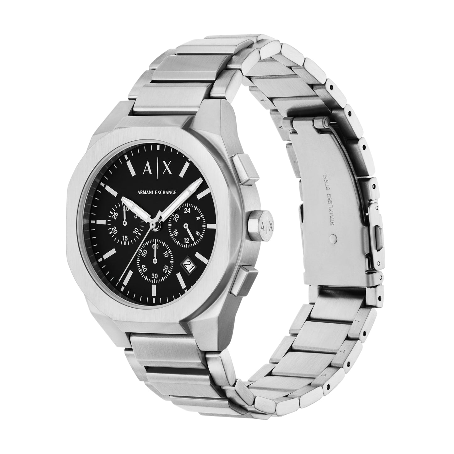 Armani Exchange Silver Quartz Stainless Steel Watch AX4186