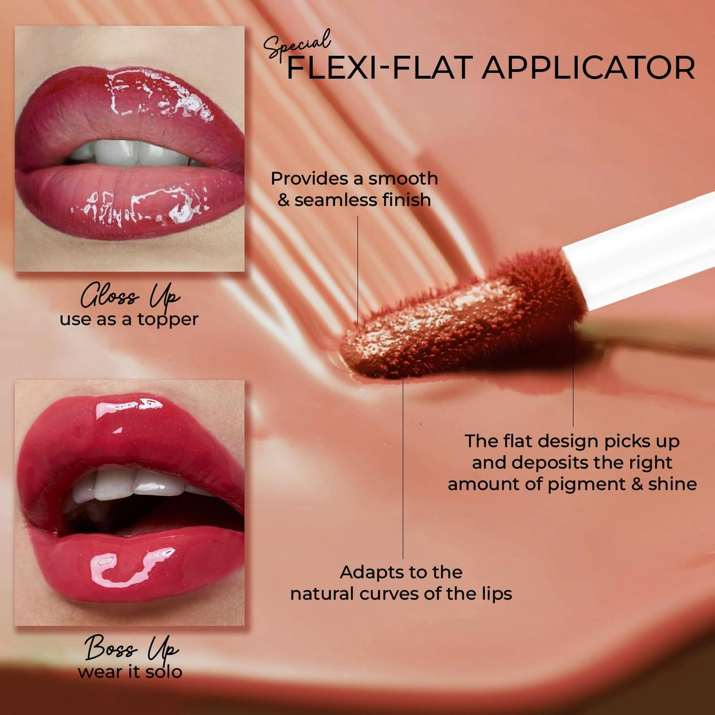 Just Herbs Lip Honey Plumping Gloss with Plant Vitamin C & Peppermint Oil (Honey Bunny, 4 ml)