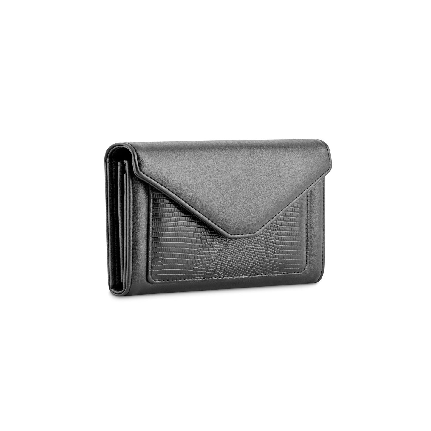 Fastrack Women's Faux Leather Casual Wallet,Black