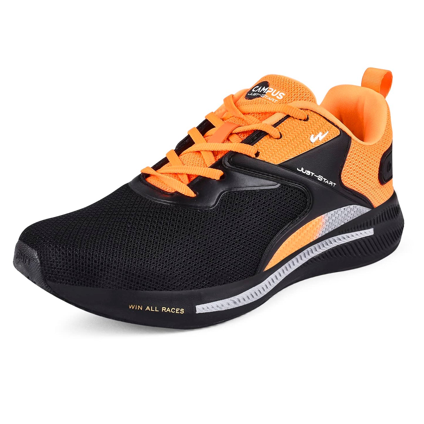 Campus Men's Camp FIRESTAR Running Shoes BLK/V.ORG - 6UK/India