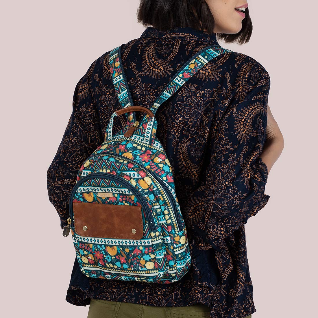 Chumbak Backpack for Women | Stylish Canvas Laptop Bag | Office Bag, College Essentials, and Travel Backpack for Girls