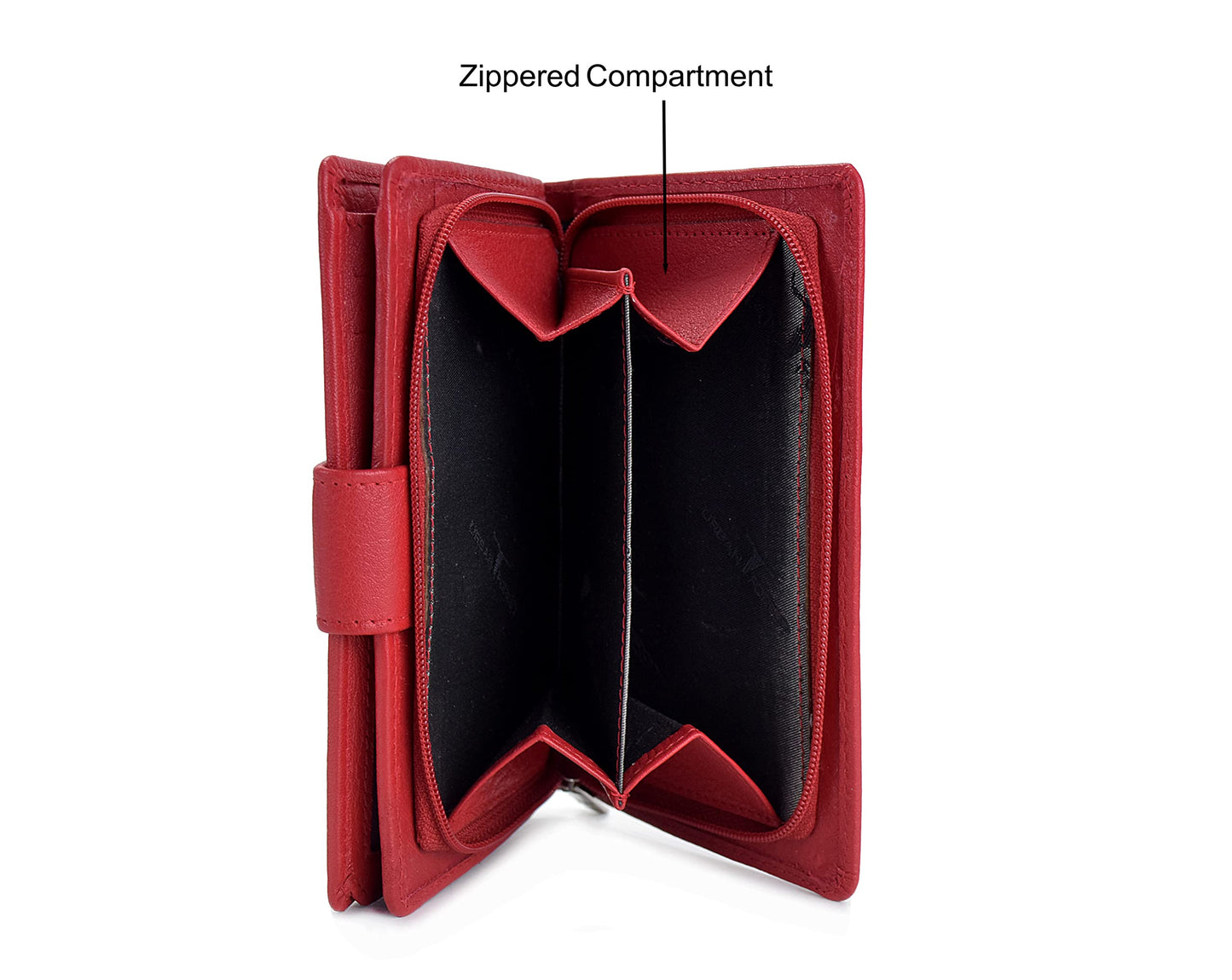 URBAN FOREST Tina Red Womens Leather Wallet