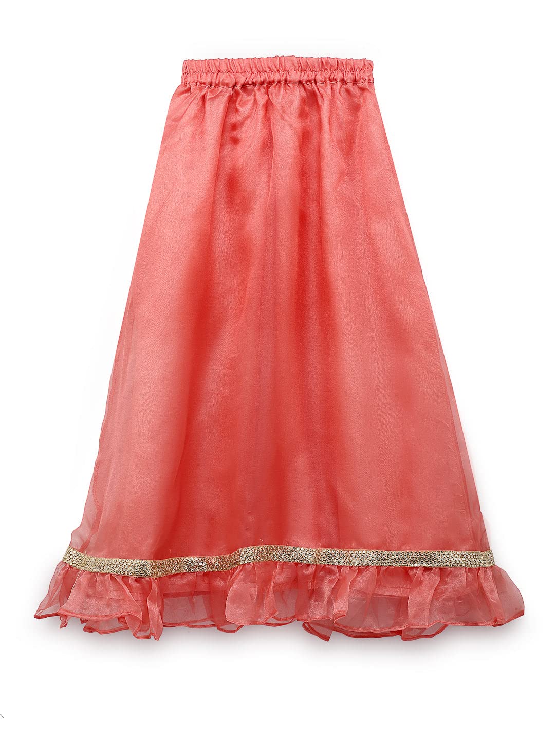 studio rasa Kids Girls Organza Embellished Ruffle Skirt for Wedding Festive Party