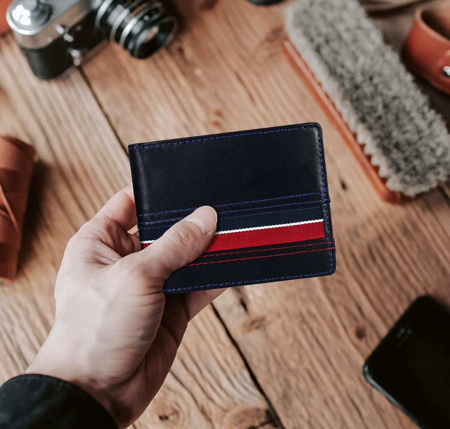 IMPERIOUS - THE ROYAL WAY Imperious Men's Genuine Leather Rfid Blocking Wallet | Gift For Rakshbandha, Rakhi Gifts For Brothers (Black)