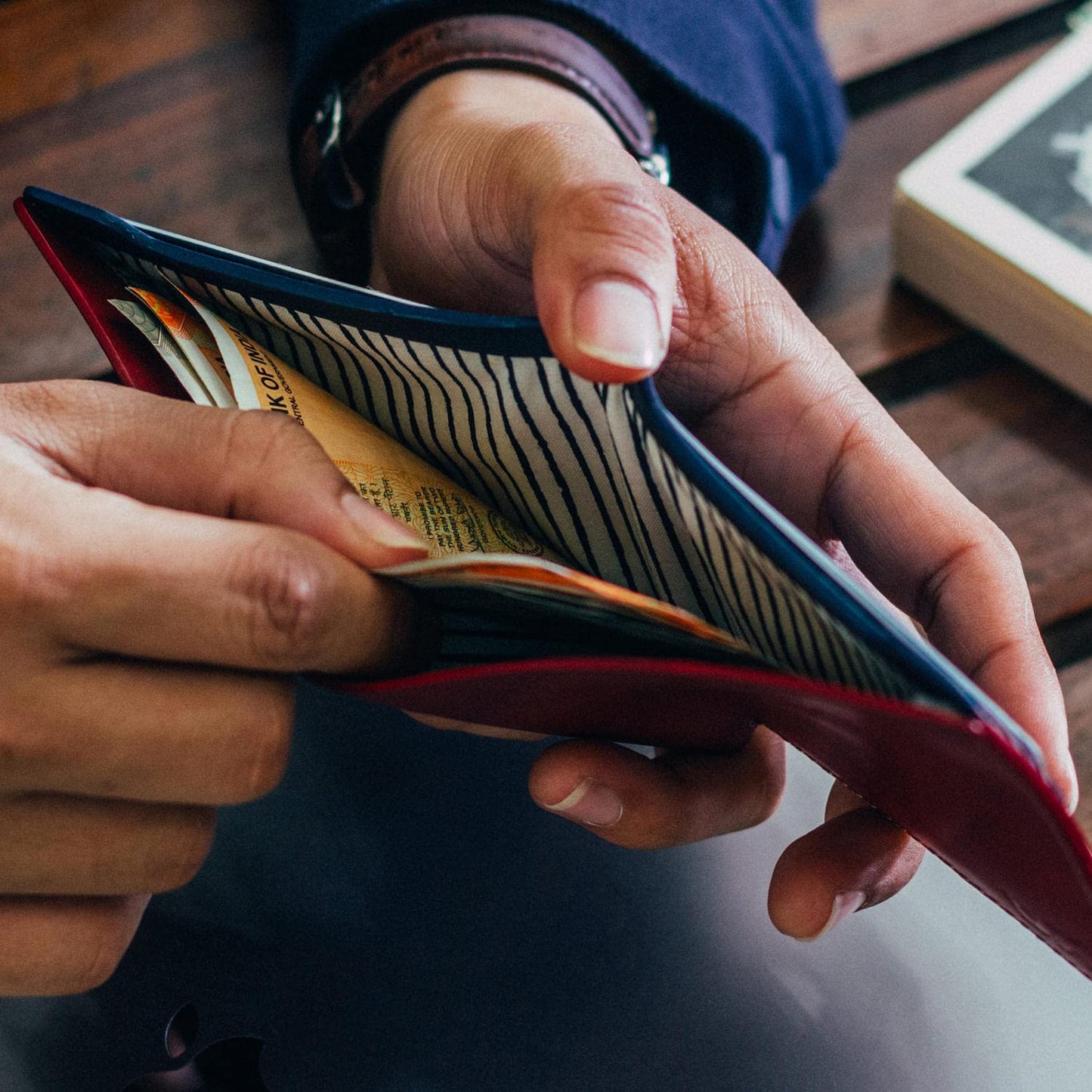 DailyObjects UrbanGentleman Leather Bifold Wallet For Men | Vegan Leather | Holds up to 8 Credit/Debit/ATM Cards | Slim & Easy to Fit | Handcrafted Money Purse