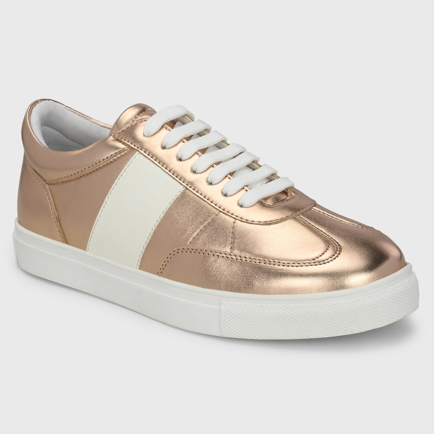 Centrino Women Casual Sneaker | Ultra Soft Cushion | Trendy & Lightweight Design | Low Top Flat Sole | Colorblock Sneakers | White Sneakers Girl Shoes 7616-19