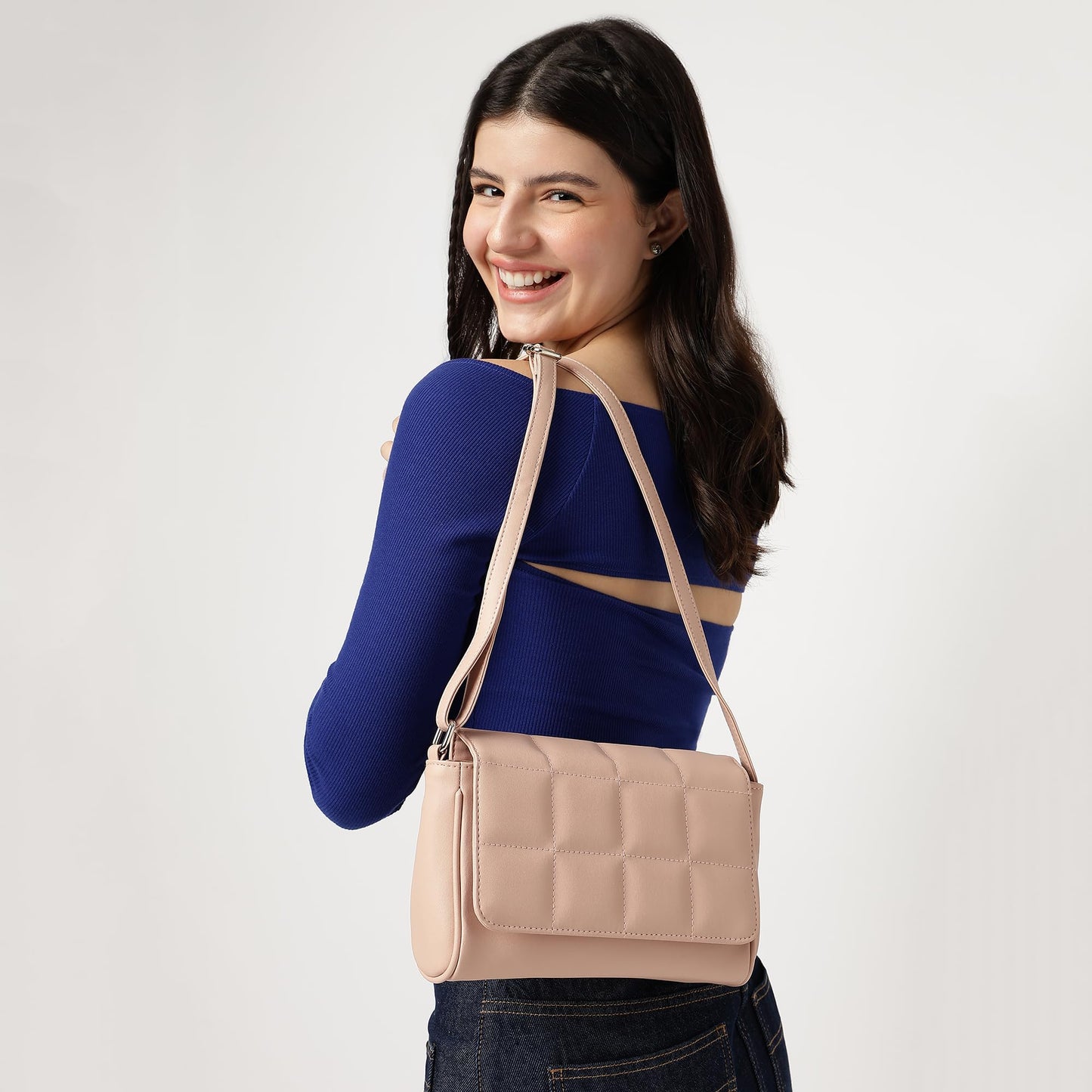 Fastrack PU Quilted Sling Bag for Women, Girls and Ladies | Ladies Purse Handbag | Slings for Casual Carry
