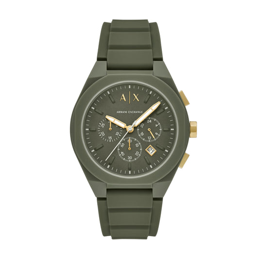 Armani Exchange N/A Green Quartz Silicone Watch AX4169