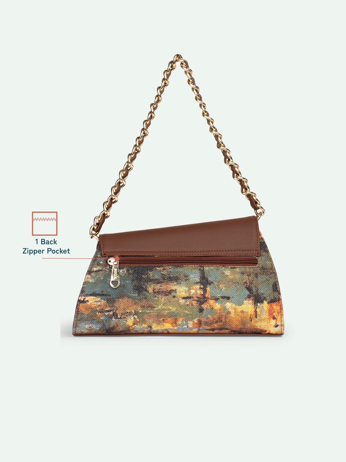 ZOUK Rhea Kapoor Mini Shoulder Bag - Bombay Tapestry | Vegan Leather Shoulder Bag for Women | Multicolor