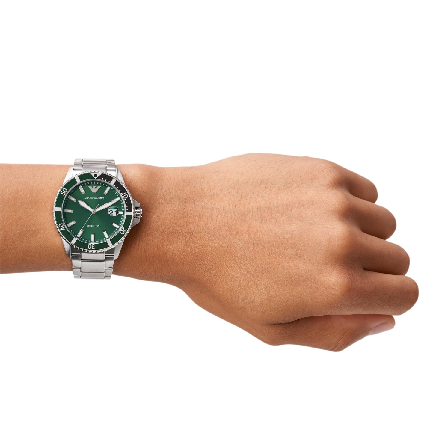 Emporio Armani Diver Analog Green Dial Men's Watch-AR11338