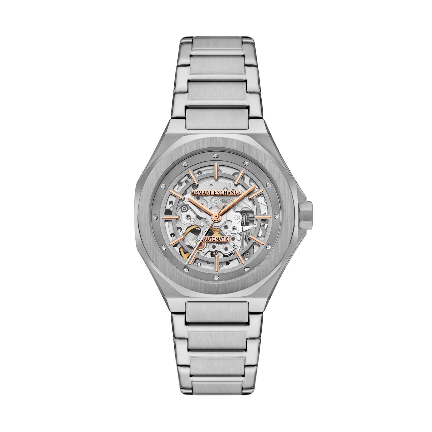Armani Exchange NA Silver Automatic Stainless Steel Watch AX4618
