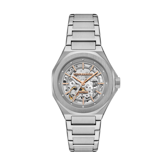 Armani Exchange NA Silver Automatic Stainless Steel Watch AX4618