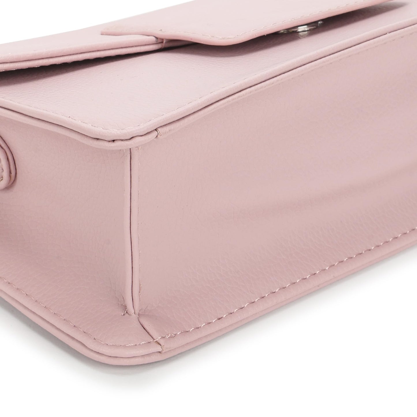 Fastrack Blush Muse Shoulder Bag For Women | Faux-Leather Bag with Silver Hardware | Stylish Shoulder Bag For Daily & Casual Use