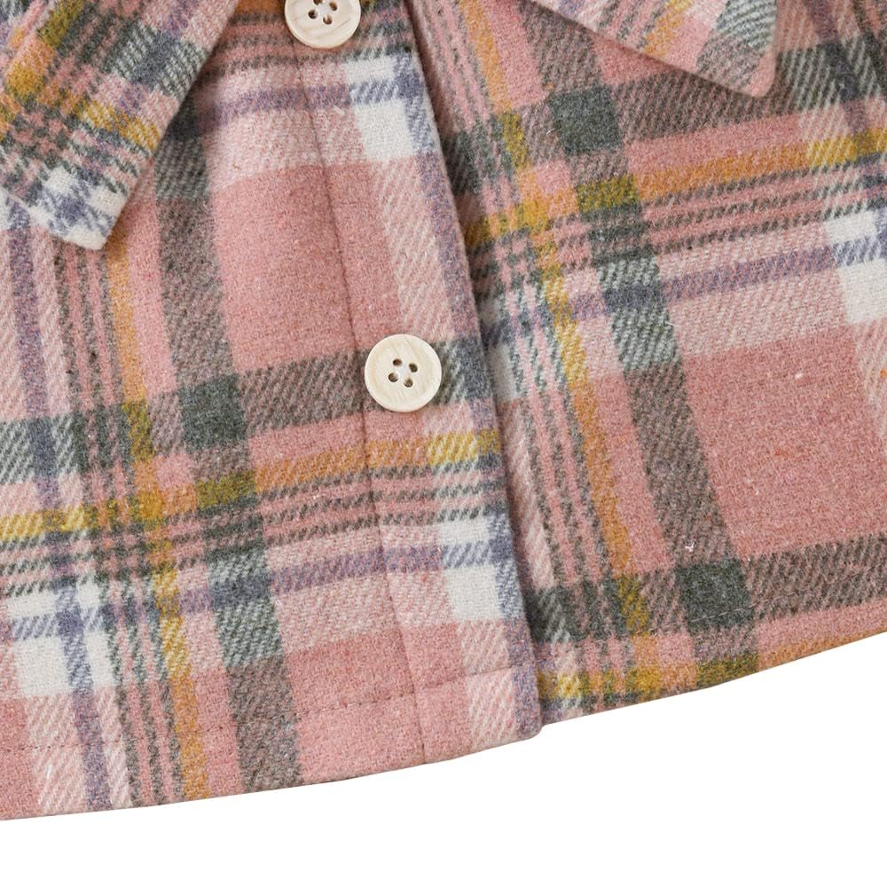 Hopscotch Girls Check Print Full-Sleeve Casual Dress In White Color for Ages 2-3 Years