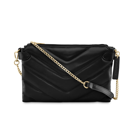 Fastrack Quilted Sling Bag for Women, Girls and Ladies with Unique Chain Strap