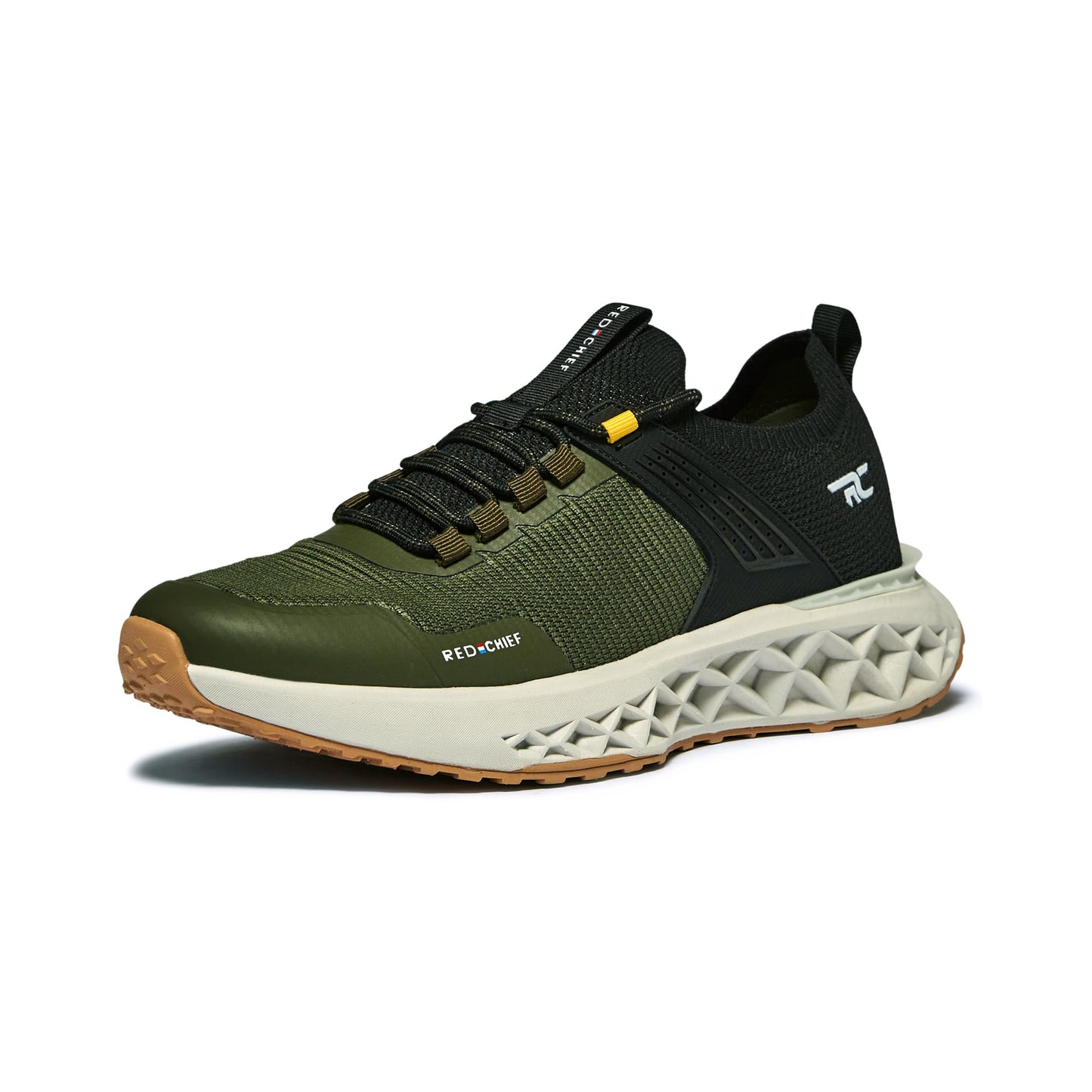 Red Chief Sports Walking Shoes for Men & Boys | Stylish Lightweight Lace-Up Casual Shoes Trendy Outdoor Comfortable Walking Footwear | Black-Olive | Size-7 | W7014 F022