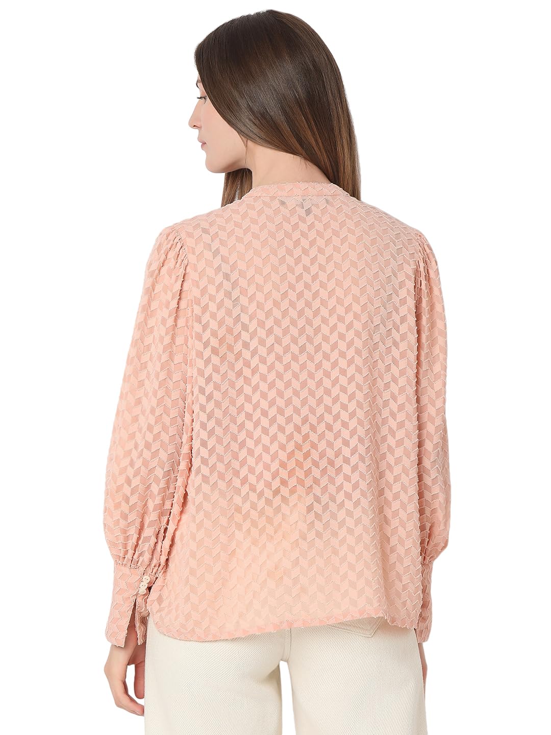 VERO MODA Women's Regular Fit Pink Shirt