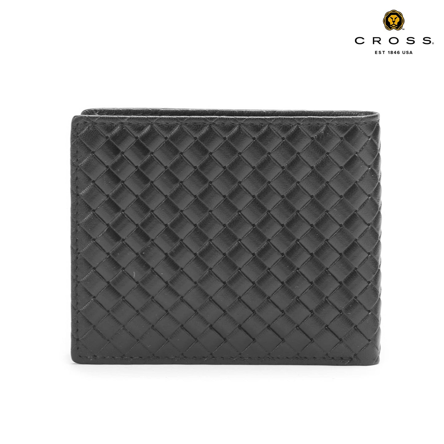 Cross Edgy Slim Leather Wallet for Men Latest Gents Purse with Card Holder Compartment | Regular Size Bi-Fold Wallet for Men | Ideal Gift Option - Black