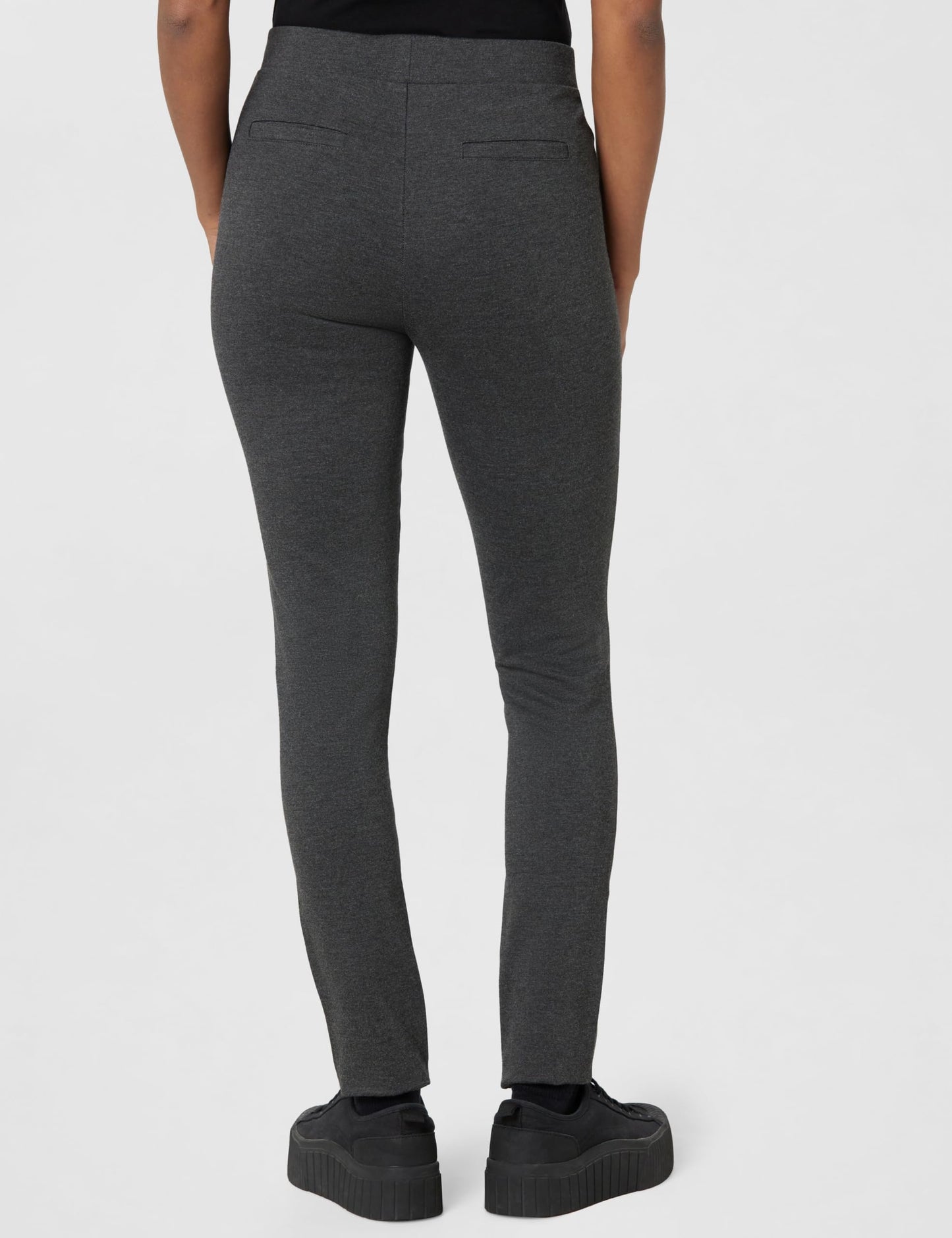VERO MODA Women's Skinny Casual Pants (249365205_Dark Grey Melange_S)