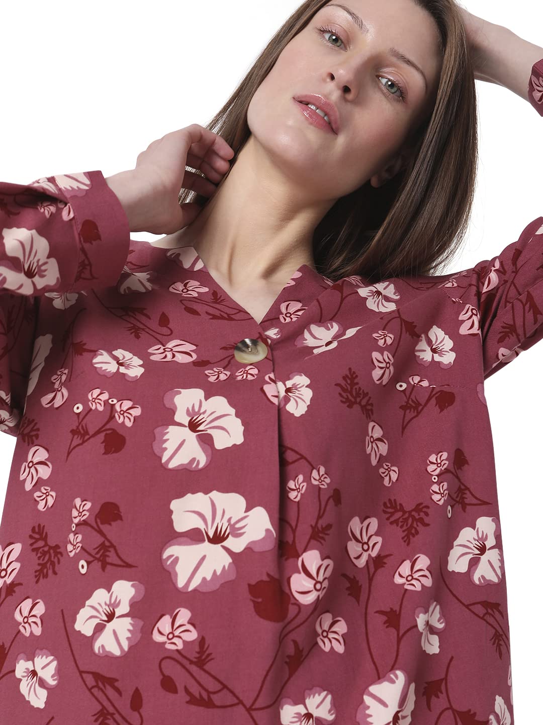 VERO MODA Women's Solid Regular Fit T-Shirt