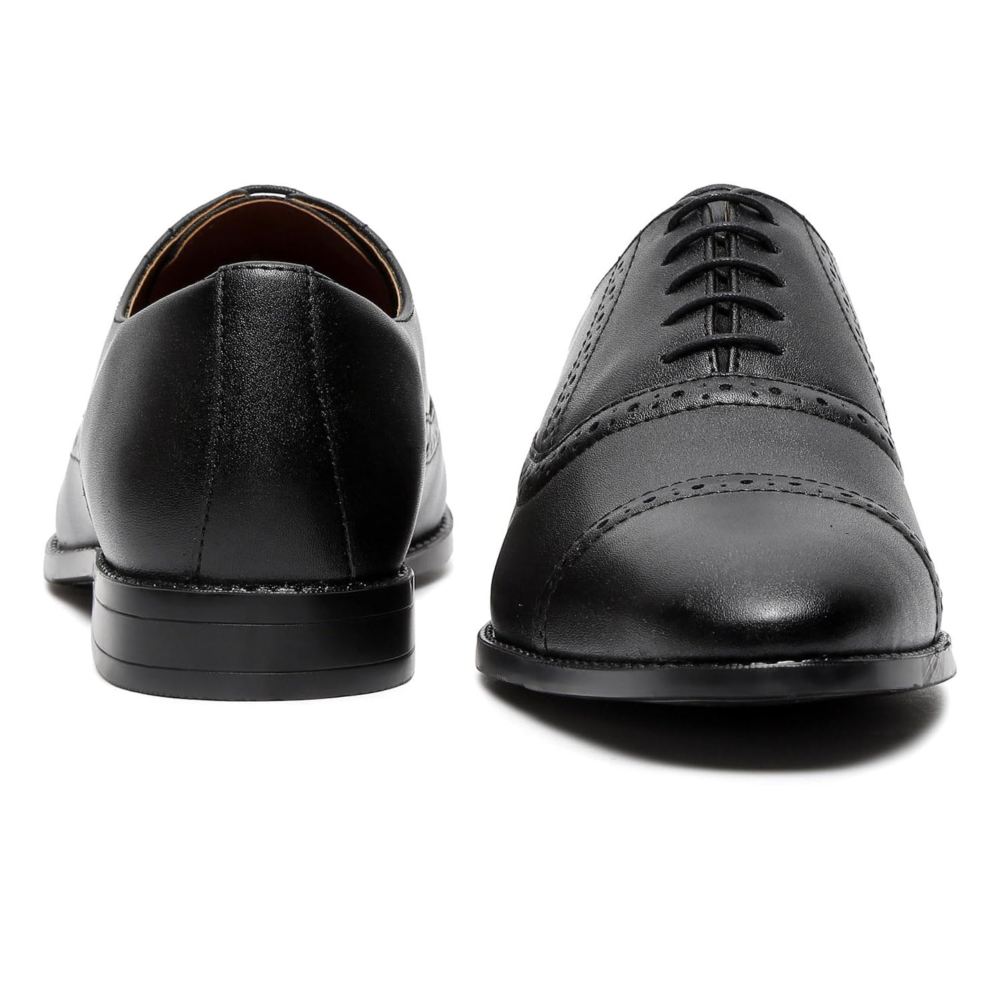 LOUIS STITCH Men's Black Formal Lace-up Oxford Shoes for Men | Solid Design | Ideal for Formal, Business Casual, and Parties (LSRG_OX) | UK-9