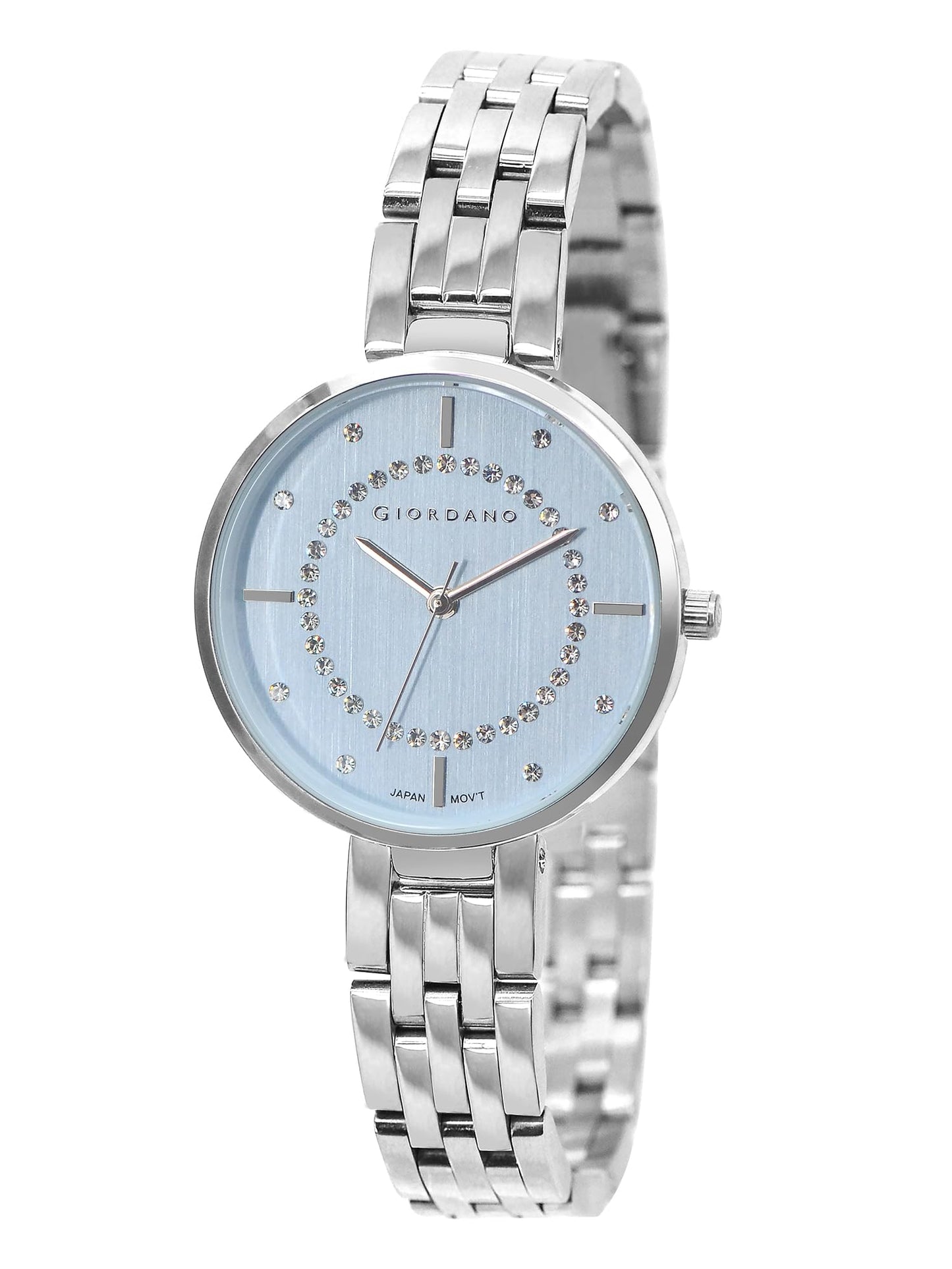 Giordano Analog Stylish Watch for Women Water Resistant Fashion Watch Round Shape with 3 Hand Mechanism Wrist Watch to Compliment Your Look/Ideal Gift for Female - GZ-60077-33