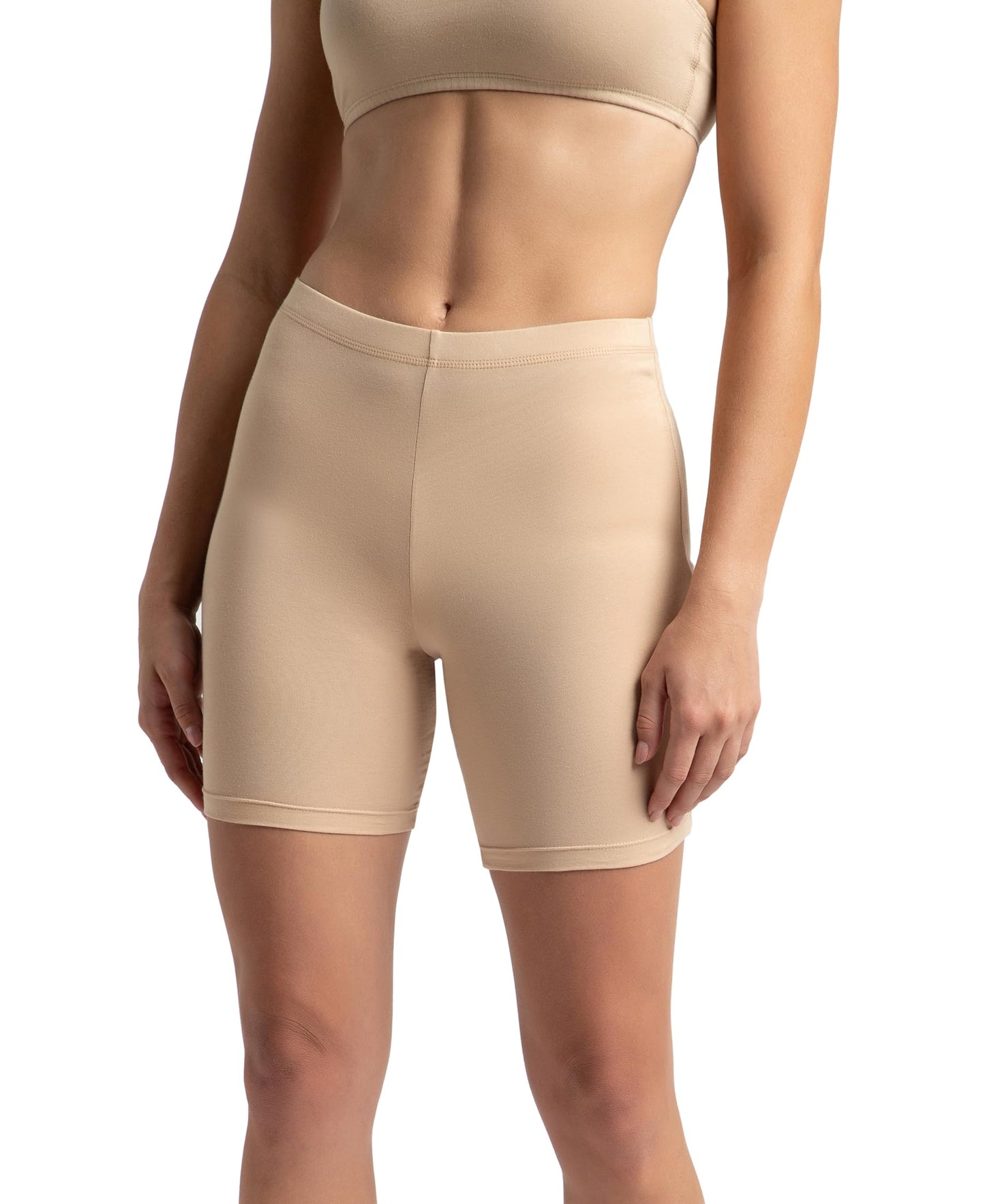 Jockey Women's Cotton Shorts (Pack of 1) (1529_Skin_L_Skin_L)