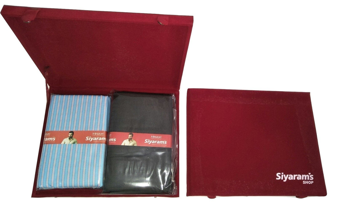 Siyaram's Men's Polyester Shirt and Pant Unstitched Fabric Combo Pack (Multicolour, Free Size)