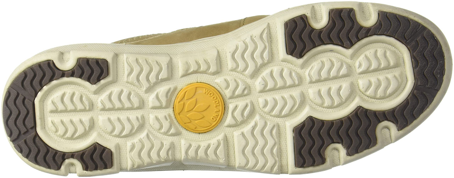 Woodland Men's Khaki Leather Closed Shoe-41 EU (GC 3582119)