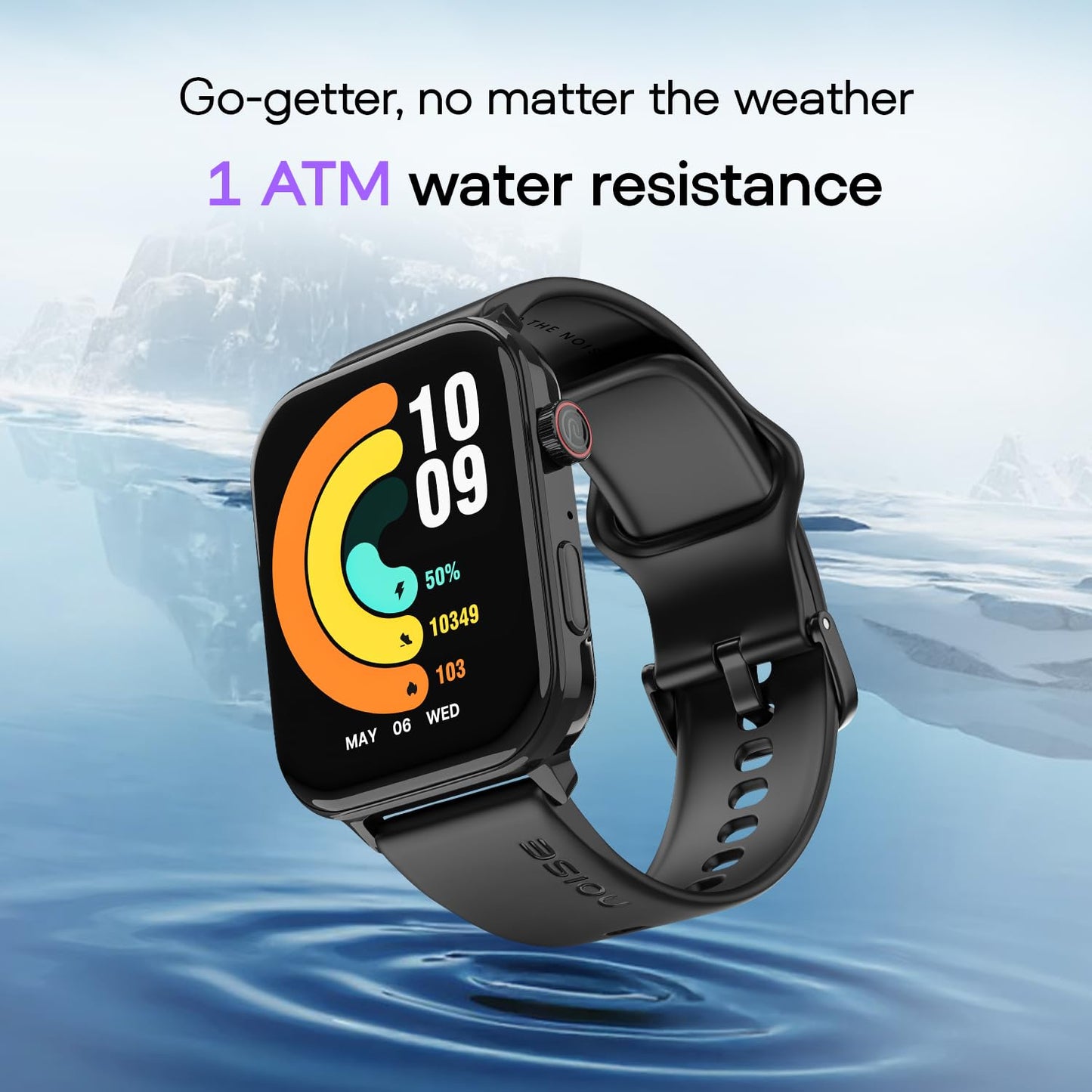 Noise Icon 5 Smartwatch with AI Watch Faces & AI Search, 1.95” AMOLED Display, 10 Days Battery, Bluetooth Calling, 100+ Sports Modes, IP68 (Jet Black)