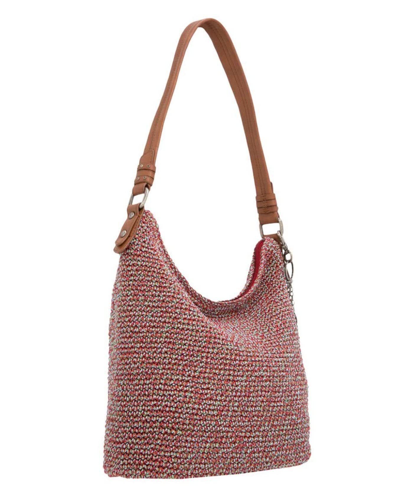 The Sak Sequoia Crochet Hobo, Red Static, Large