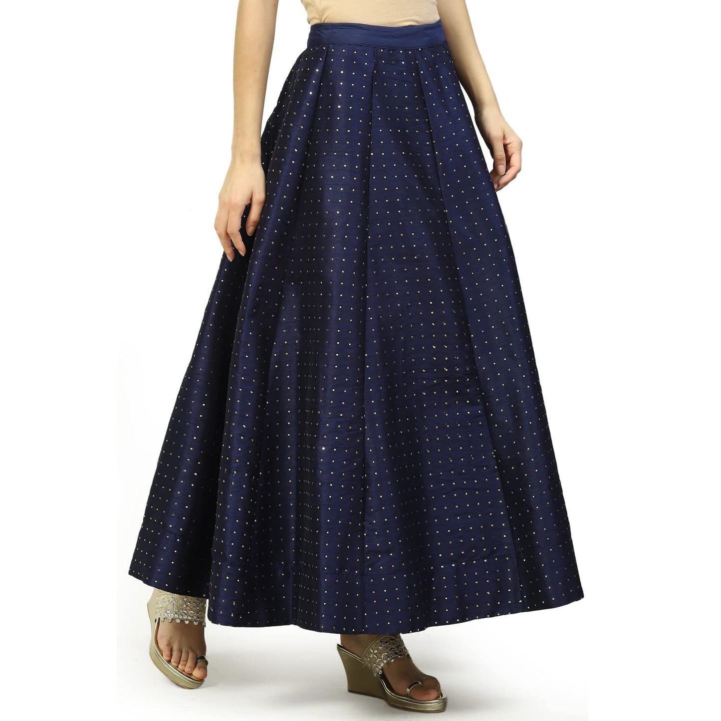 BIBA Women Solid Relaxed Mix and Match(SKIRTS/T18403_Navy_L)